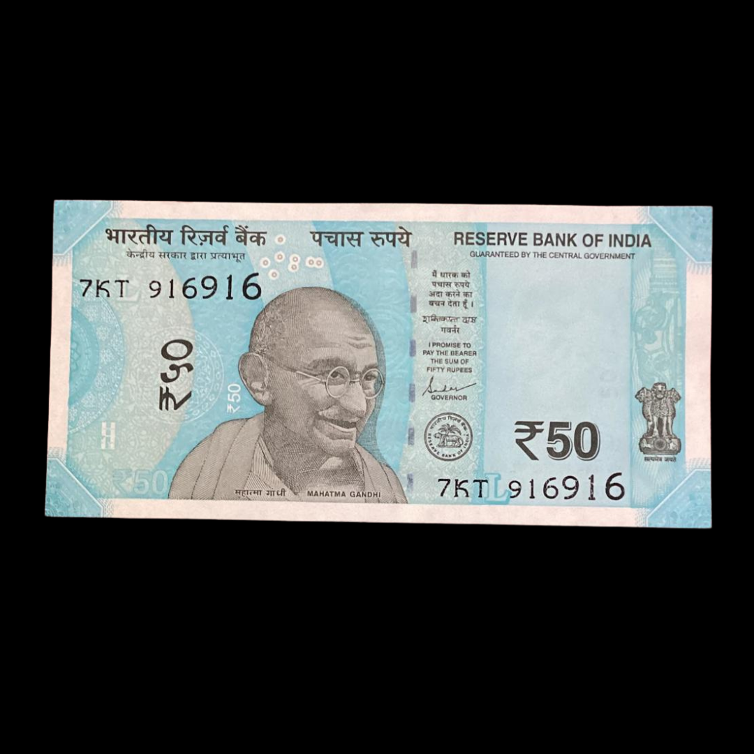 Rs 50 Note 916916 Doubling Number Hallmark Number Rare Item - Collection Bazzar