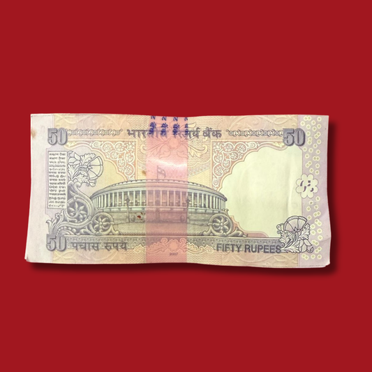 Rs 50 Note Packet 597601 Serial Number Y V Reddy - Collection Bazzar