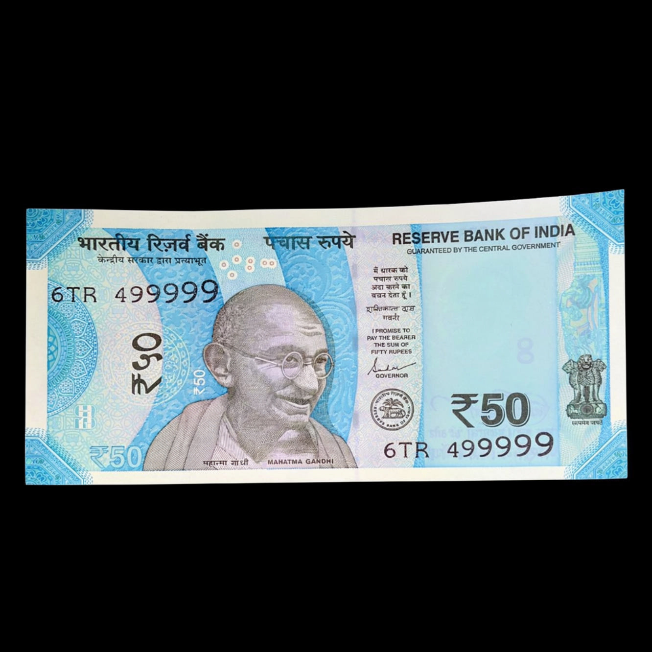 Rs 50 Note Serial 499999 Semi Fancy Number Limited time offer - Collection Bazzar