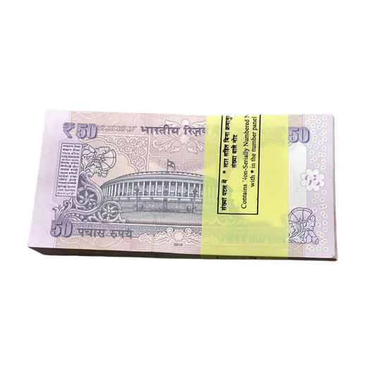 Rs 50 Old Gandhi Note Packet 0CC 071701 Star 786 | Extremely Rare - Collection Bazzar