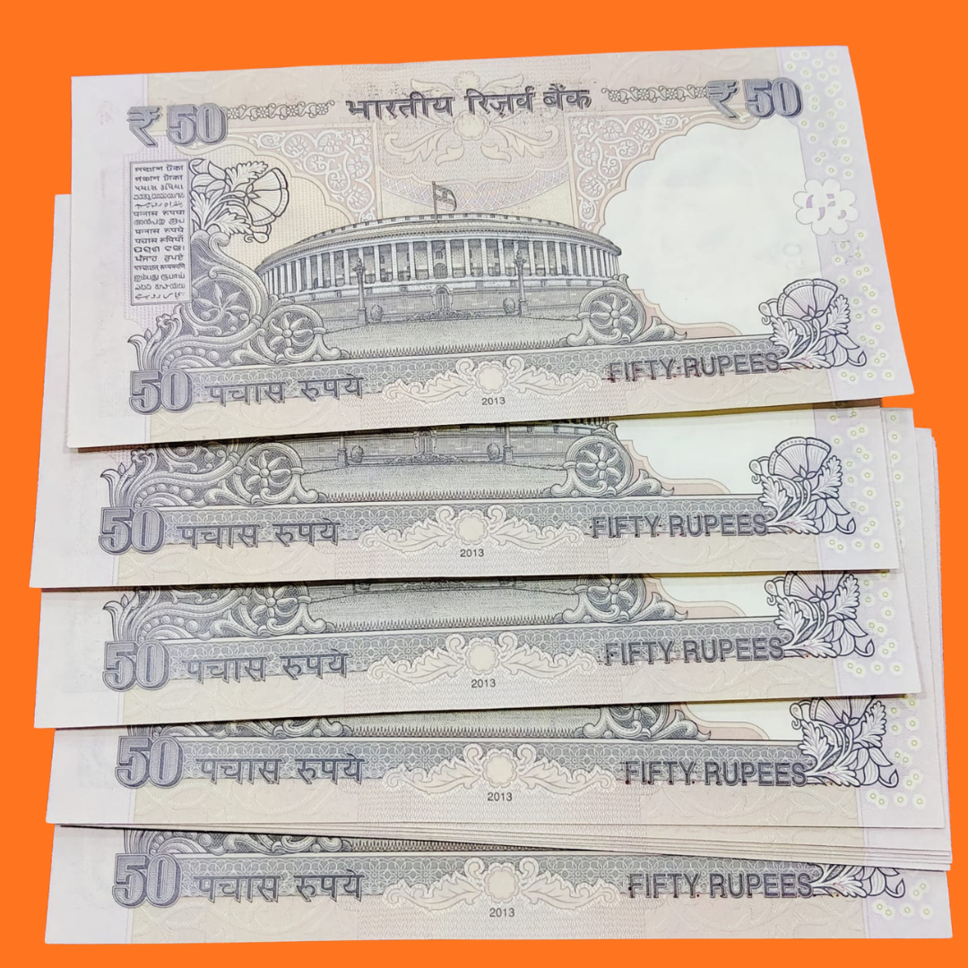 Rs 50 old bismilah holy no set 786001-10 D subbarao sign rare - Collection Bazzar