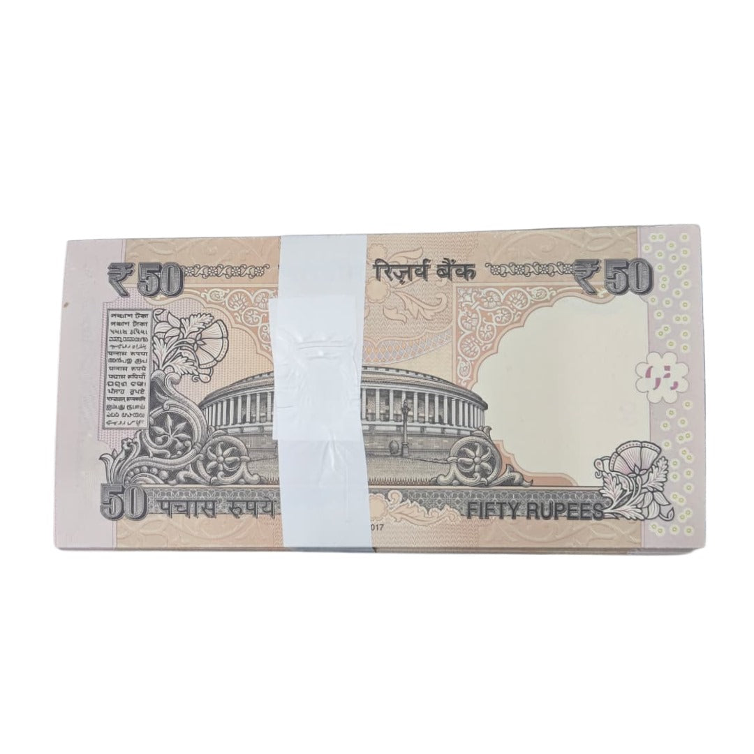 Rs 50 Old Gandhi Note Packet 8CG 372101 | Consecutive Serial | Rare - Collection Bazzar