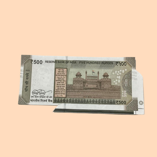 Rs 500 Note Error or Misprint Serial 914622 | Extra Paper Rare Collectible - Collection Bazzar