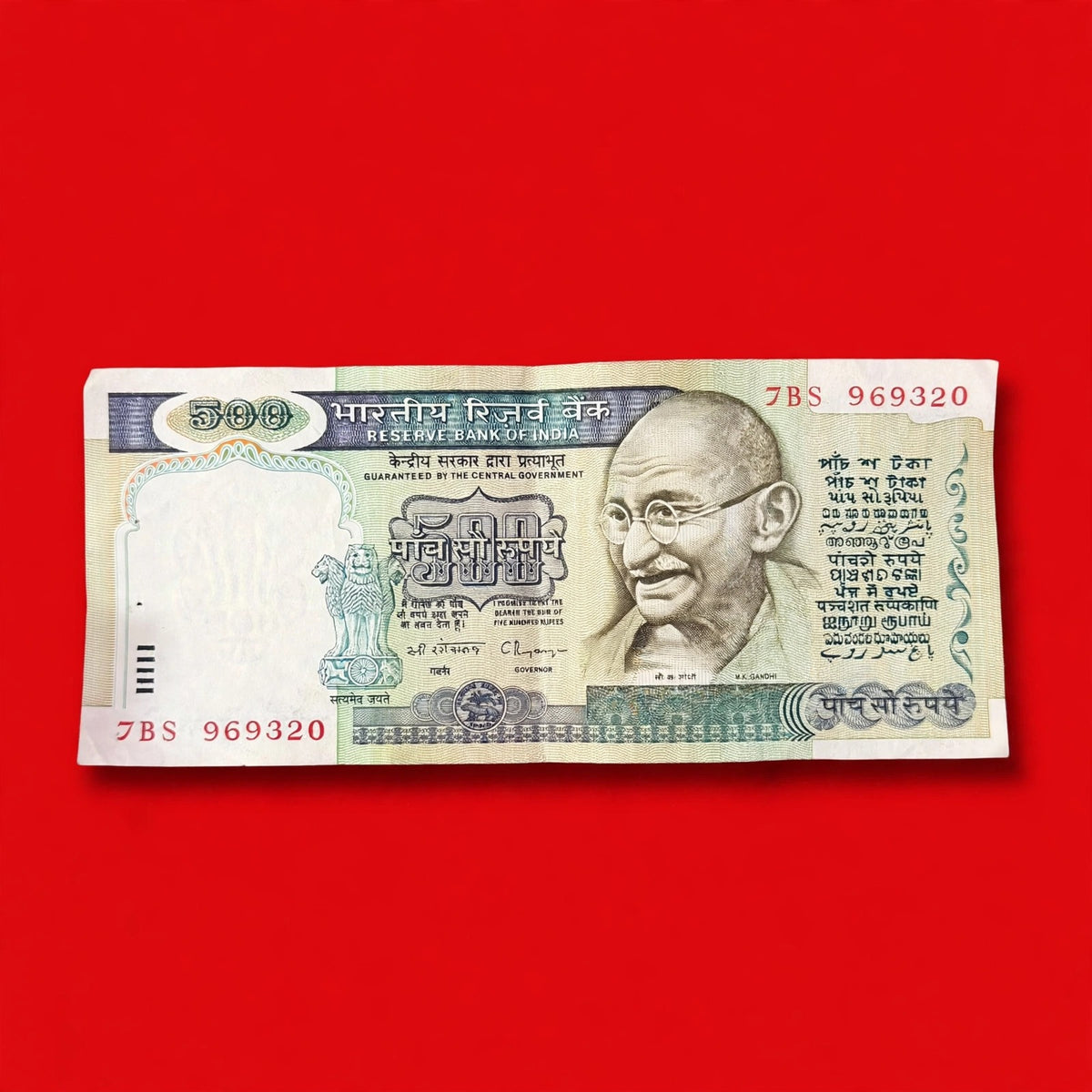 Rs 500 Note Dandi Yatra Series Governor C Rangrajan Collectible - Collection Bazzar