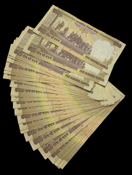 500/- OLD ISSUE 2007 Y V REDDY 10 pis lot NOTES
Extremely rare limited stock - Collection Bazzar