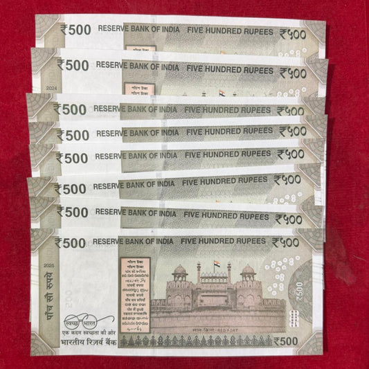 Rs 500 Star Notes Ending Holy and love Number 143 and 687 each note price - Collection Bazzar