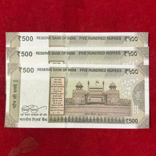 Rs 500 Star Notes Lower Number 000100 Each Note Price - Collection Bazzar