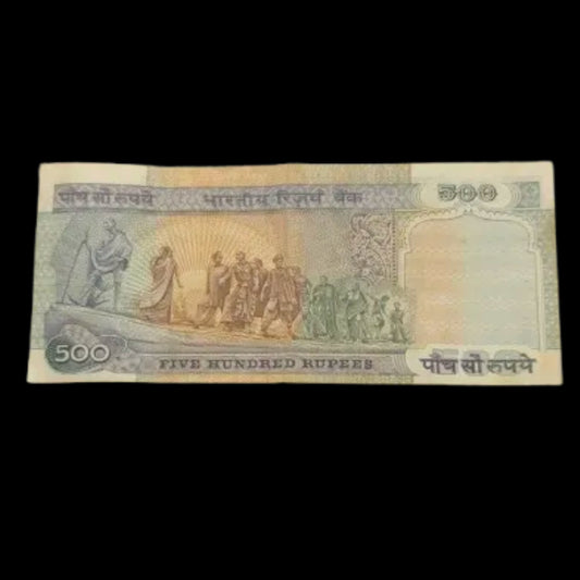 Rs 500 old First Issue Note Dandi Yatra 566301 Number As per Image - Collection Bazzar