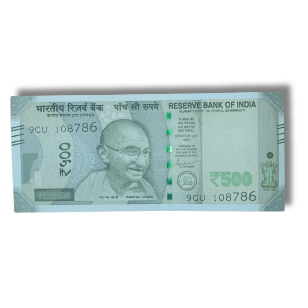 Rs. 500 Note – Fancy Serial 108786 | Rare Collectible