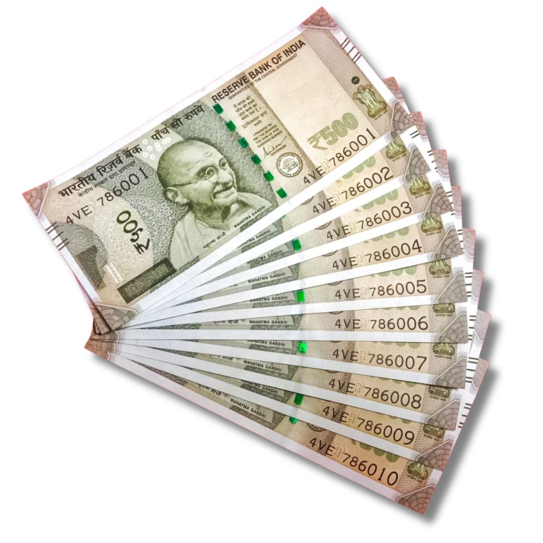 Rs 500 New Note Set – 786001 to 786010 | 4VE Prefix | Holy Bismillah Numbers | Governor Shaktikanta Das | GEM UNC