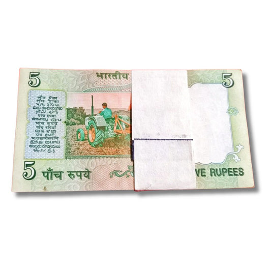 Rs 5 Gandhi Issue Serial Packet – 71A Prefix | Holy 786 Number Series (786001–786100) | Governor D. Subbarao | GEM UNC Condition | 100 Notes