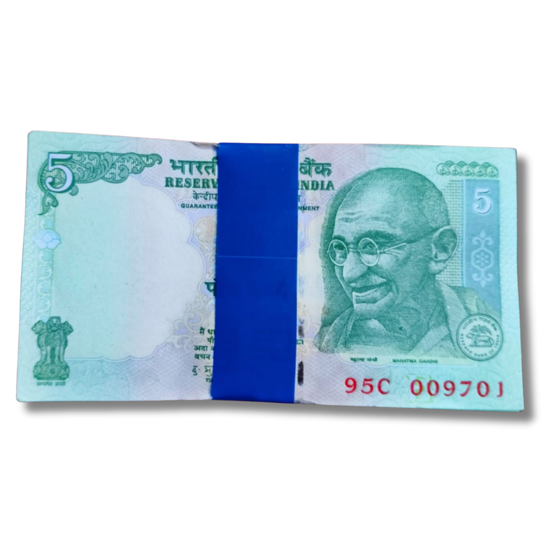 Rs 5 Note Packet – Serial 009701 | 786 Bismillah Holy Number
