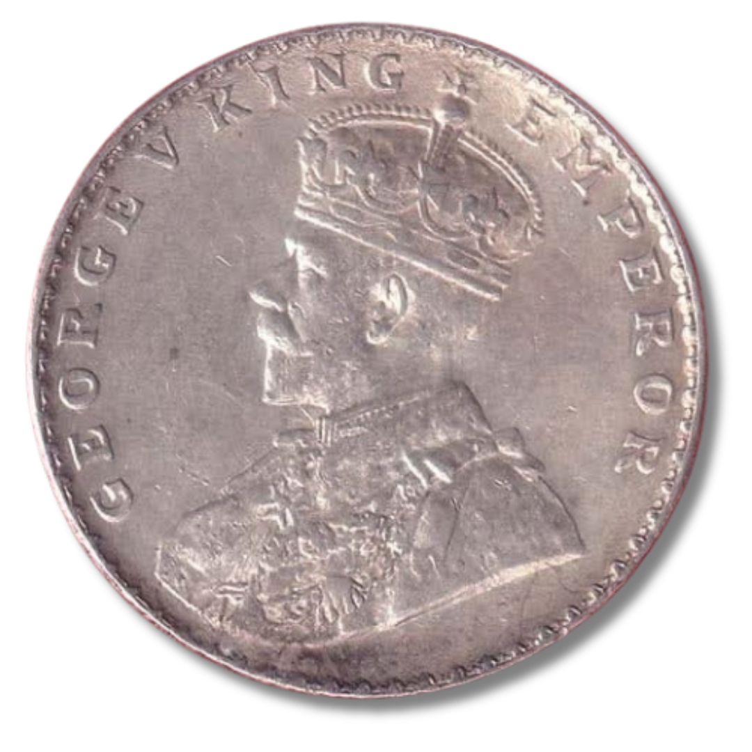 1912 – 1 Rupee Silver Coin | George V King Emperor | British India | Excellent Condition