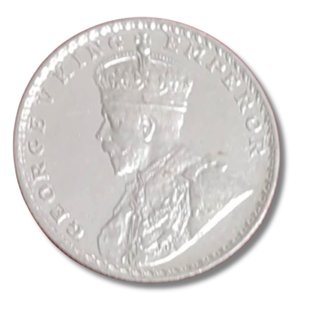1918 One Rupee Silver Coin – George V King Emperor