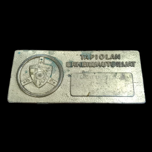Tapiolan Urheiluautoilijat Vintage Finnish Rally Medal 1965 Rare - Collection Bazzar