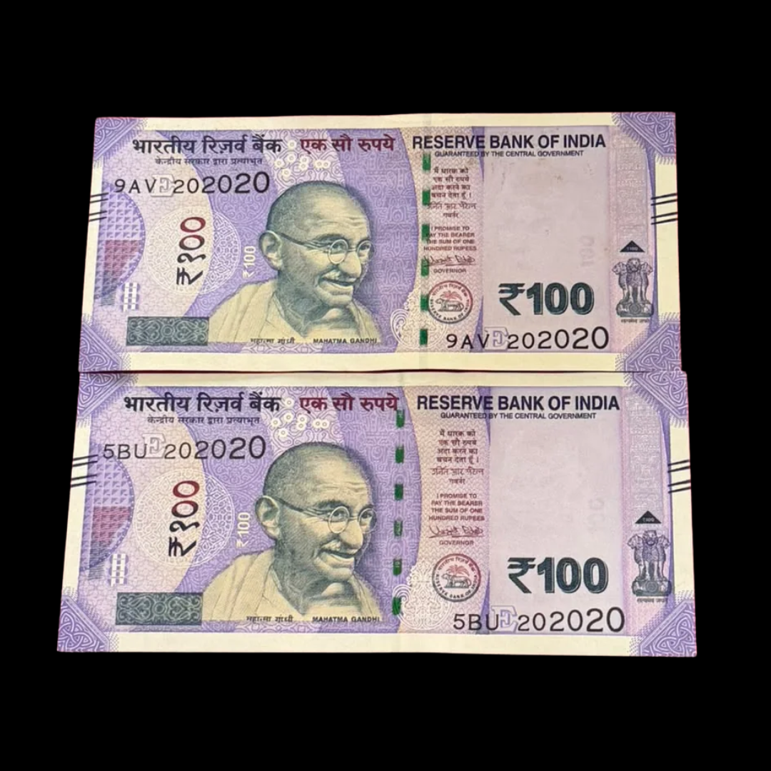 Rs 100 Note 202020 Set Of 2 Tripling No Fancy Rare Collectible