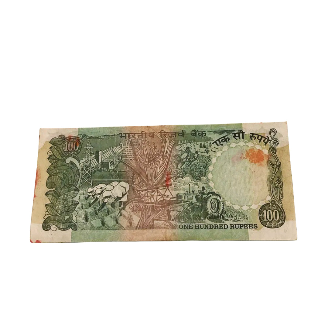Rs 100 agriculture note 424786 ending 786 holy bismillah number governor r n malhotra rare collectible