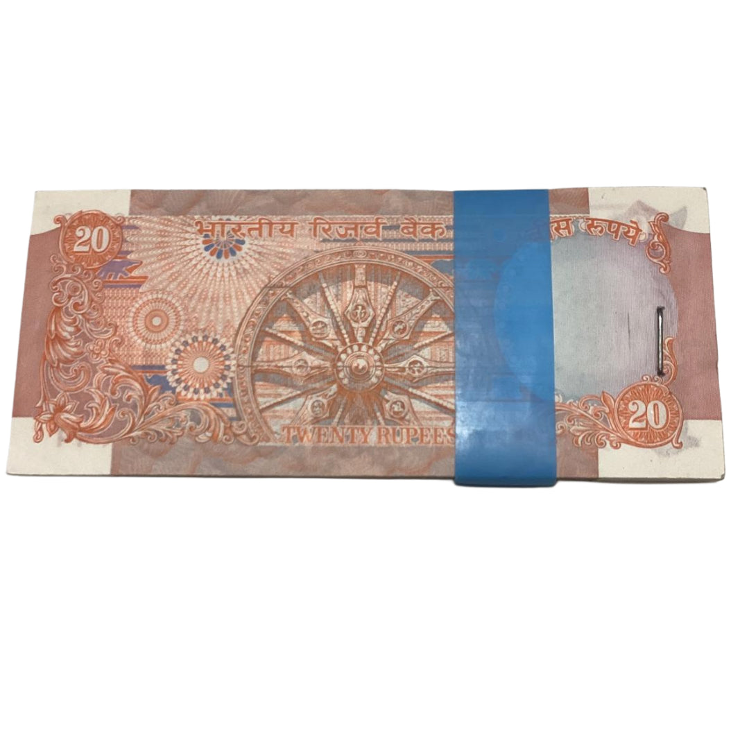 Rs 20 old konark issue serial packet 172701 C RANGRAJAN Sign Unc