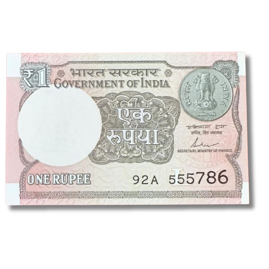 Rs 1 New Note 555786 – Ending 786 Holy Bismillah | Shaktikanta Das | UNC Condition