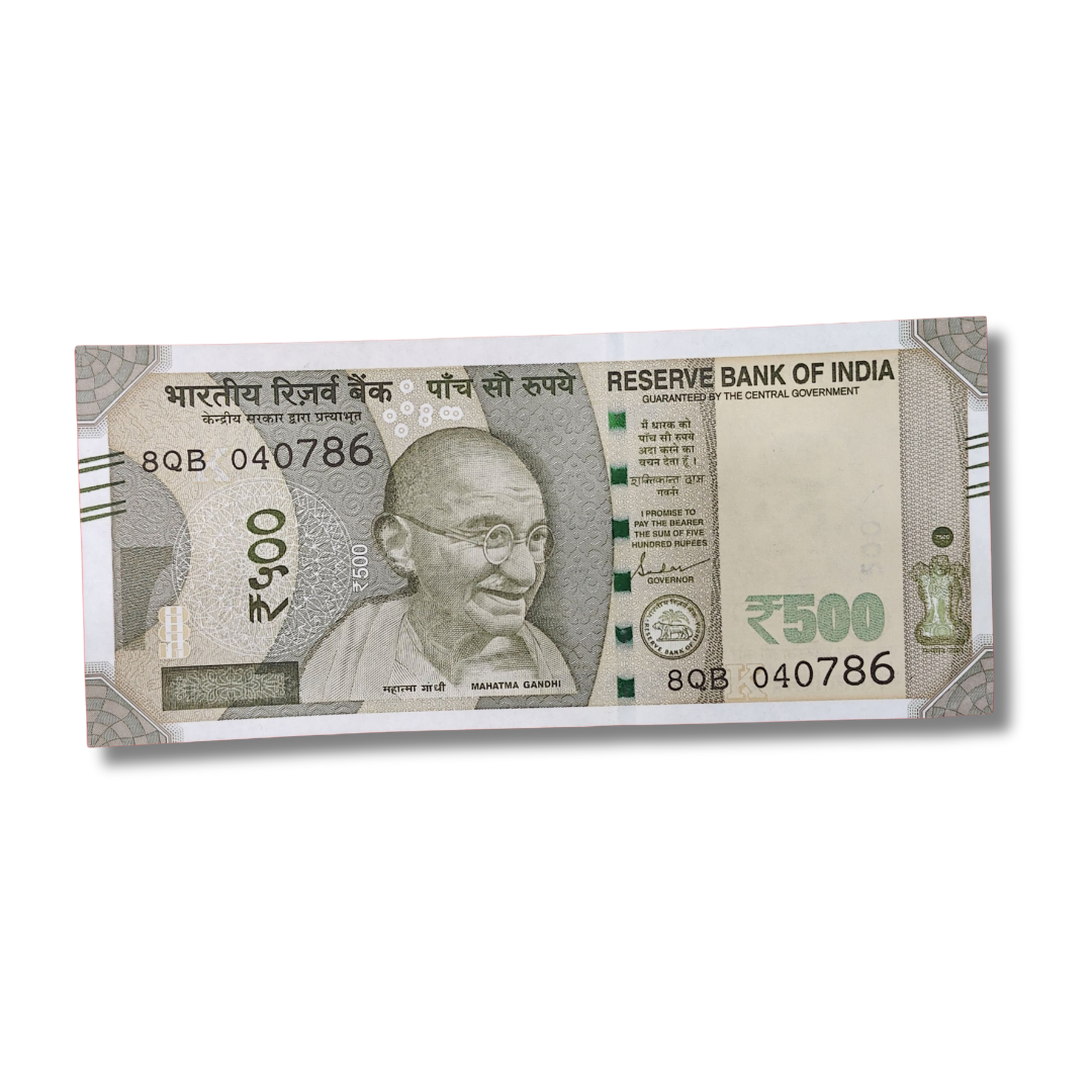 Rs 500 new date of birth 04.07.86 plus ending 786 bismillah holy number shakti kant das excellent condition