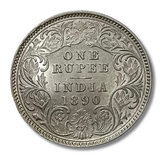 Rs 1 Coin One Rupee 1890 Victoria Empress