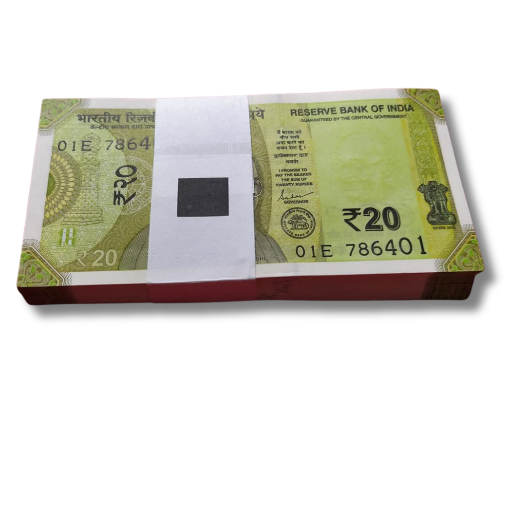 Rs 20 serial packet 786401 starting 786 holy bismillah number governor shaktikant das unc condition