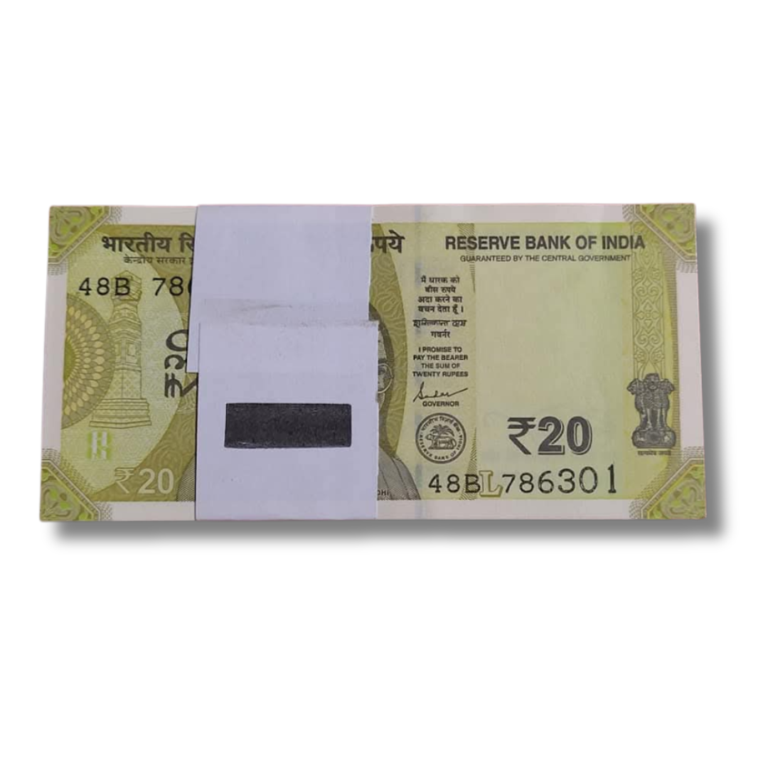 Rs 20 New Serial Packet 786301 Holy Bismillah Number Governor Shakti Kant Das Uncirculated Condition