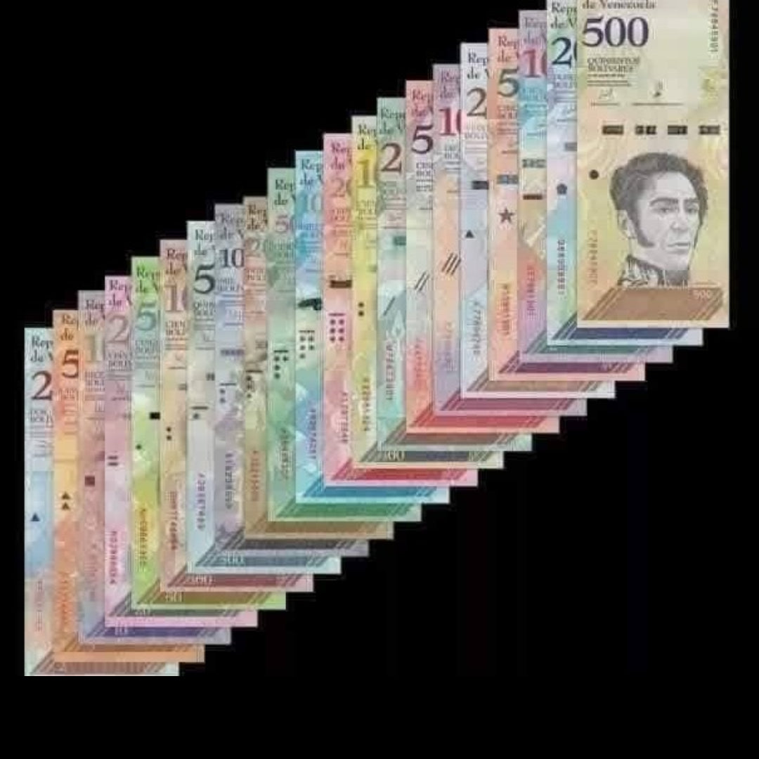 Venezuela Bolivares Complete Set - All 22 Different Currency Notes Collection - Collection Bazzar