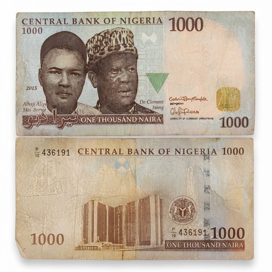 Nigeria 1000 Naira Banknote Used Condition Rare Item