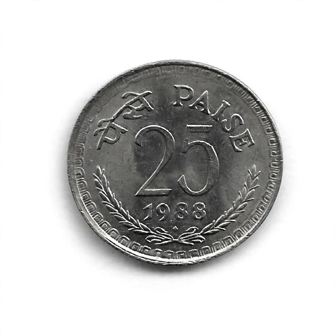 25 Paise 1988 Given Any Mint Old Coins India Collection