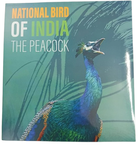 National Bird Peacock Souvenir Coin Front by India Government Mint Cover