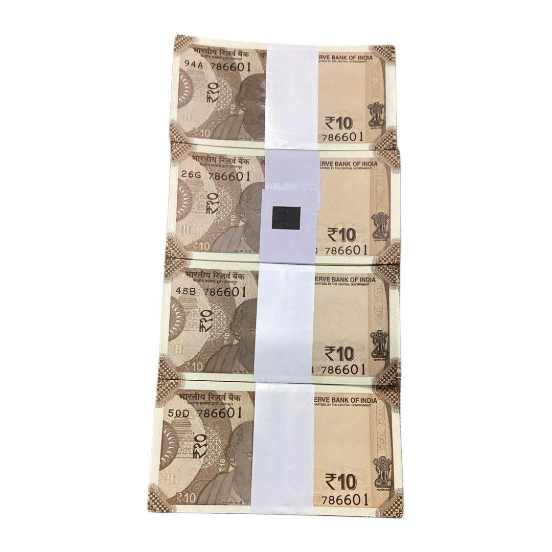 Rs 10 Note Packet Serial 786601 Starting Holy Number 786 - 786687 Rare each packet price ₹2900