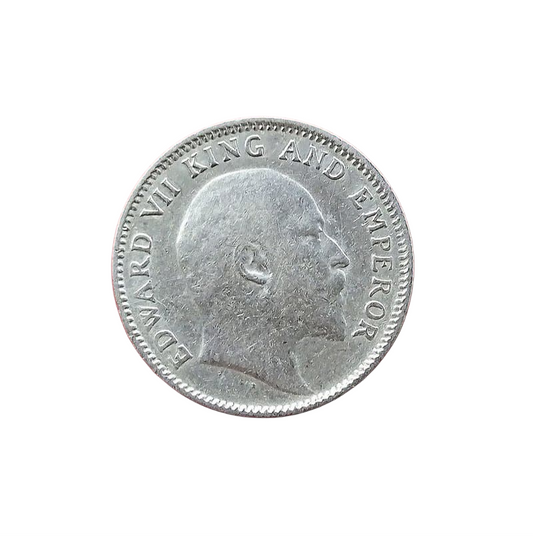 1907 1/4 Rupee Edward VII Silver Coin | Rare British India Coin | King & Emperor Collectible