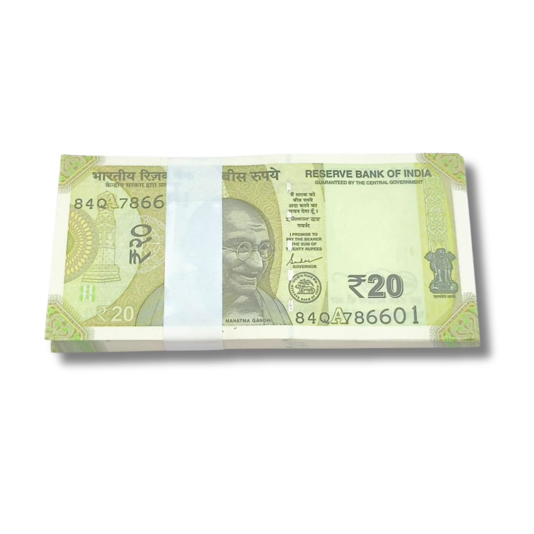 Rs 20 Note Packet 786601 Serial Starting 786 Holy Bismillah UNC