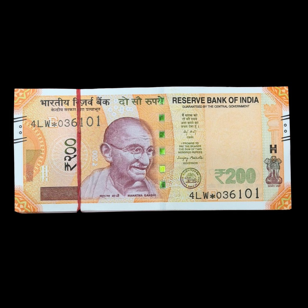 Rs 200 star serial packet 036101 governor sanjay malhotra
