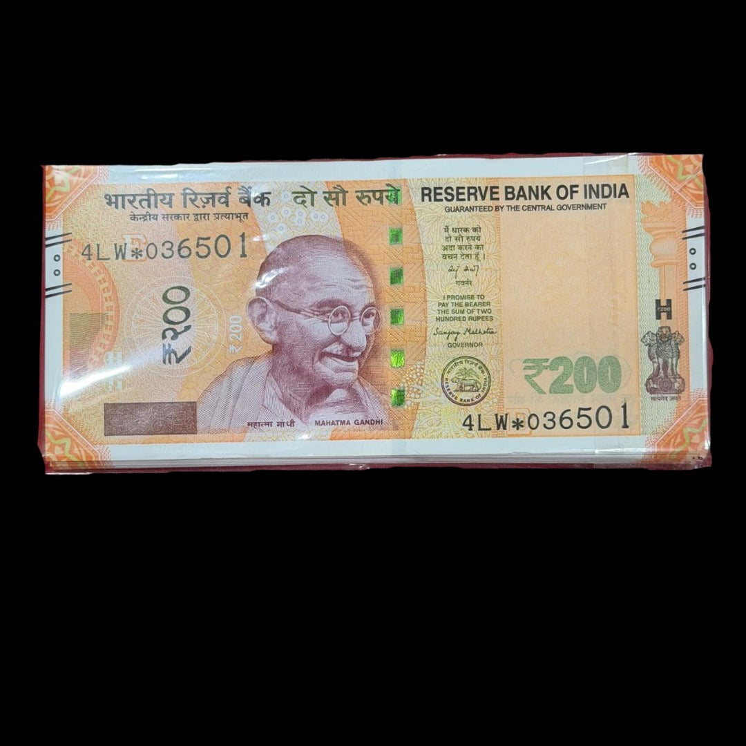 Rs 200 star serial packet 036501 governor sanjay malhotra