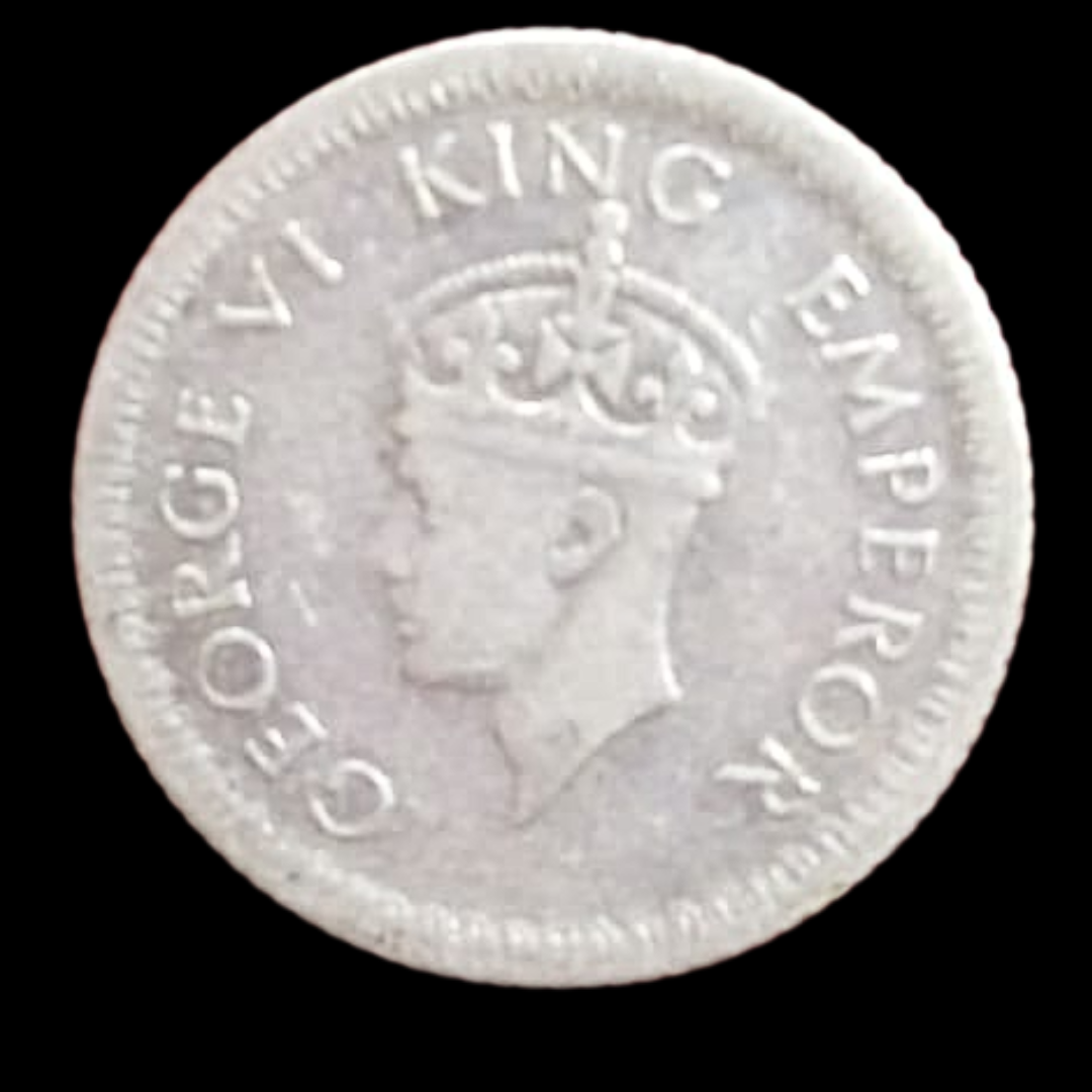 1/4 Rupee George VI Emperor Silver Coin 1943 Collectible - Collection Bazzar