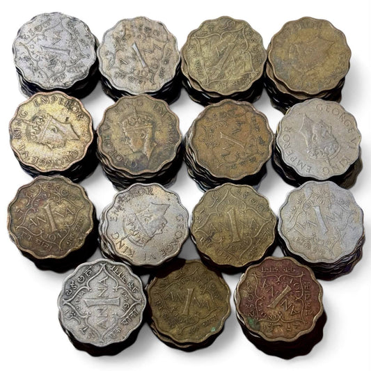 1 Anna KGV . Nickel Brass & Copper Nickel Mixed Date . 100  Pieces . - Collection Bazzar