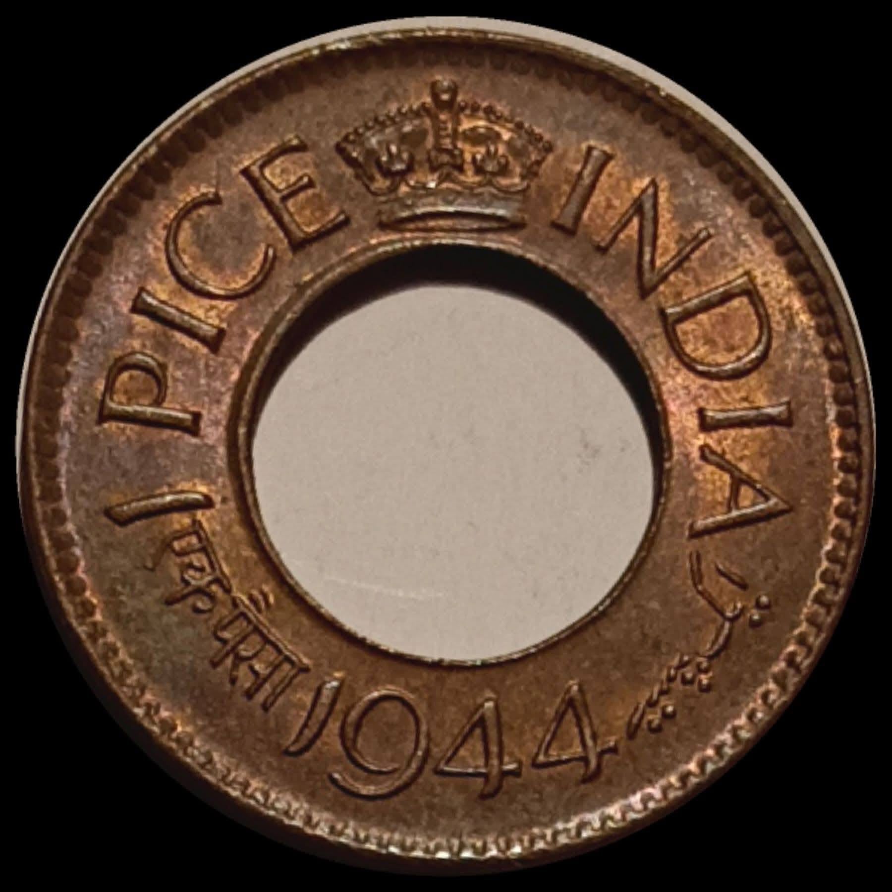 1 Pice 1944 Lahore mint 
Rare Coin 🪙 Condition - Collection Bazzar