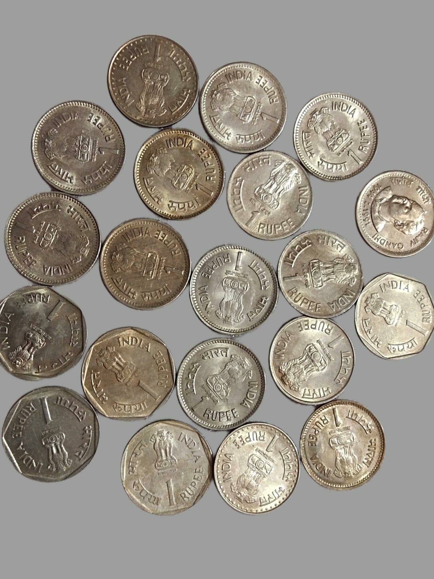 1 Rupees Commerative Coin Multy Variety Copper Nickel Excellant condition qty 20 PCs rare - Collection Bazzar