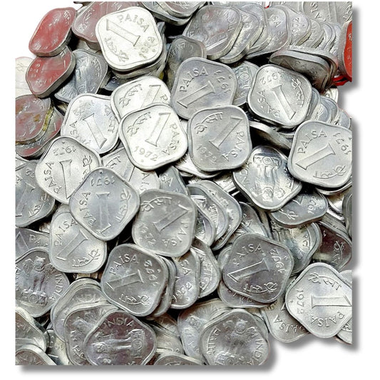1 Paisa Aluminium Coins India Mix Year Lot of 100 Gem UNC Collectible