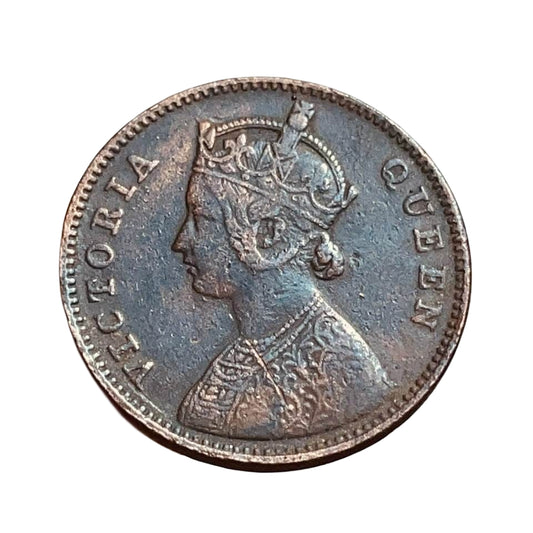 1 quarter anna 1862 victoria queen - calcutta mintcopper - Collection Bazzar
