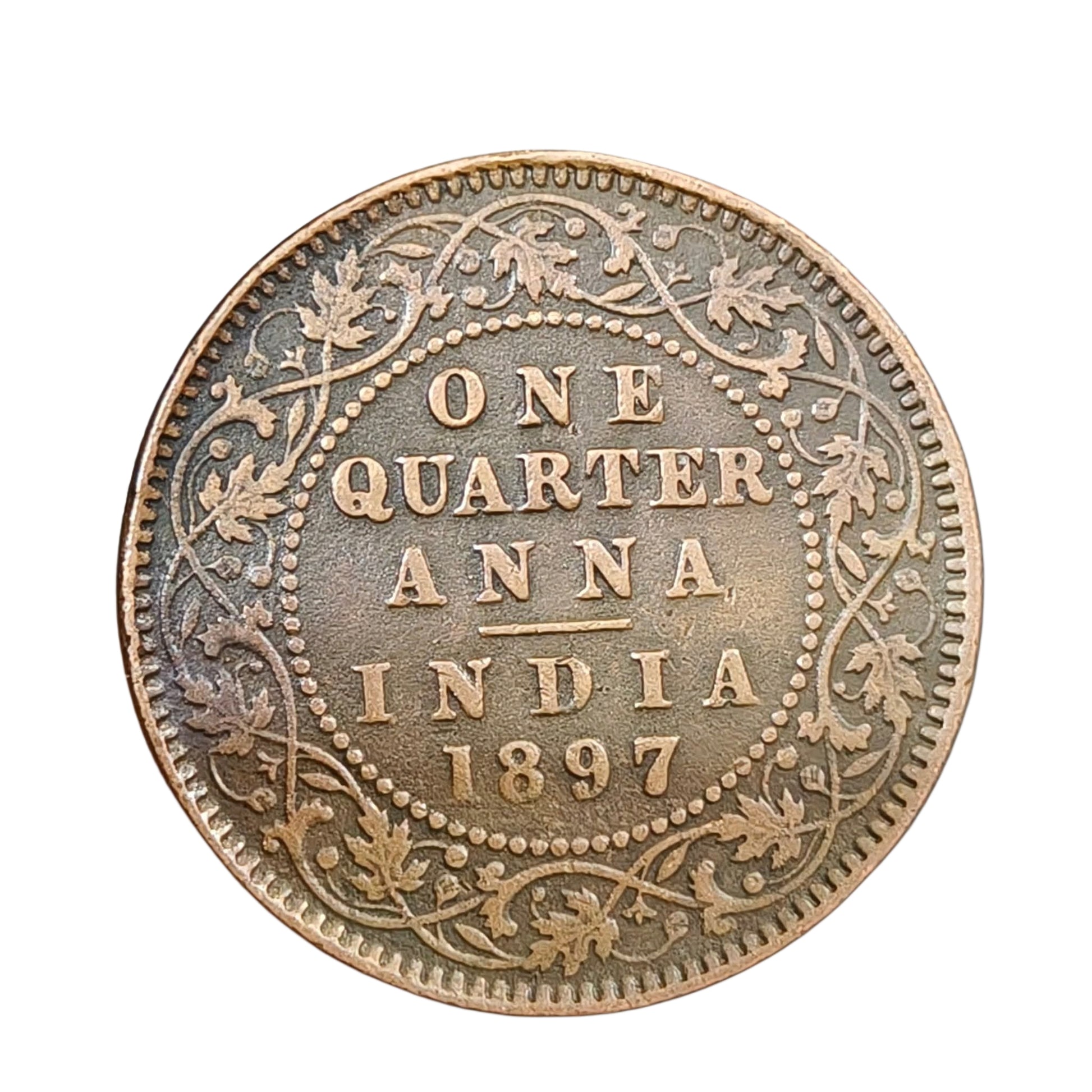 1 quarter anna 1897 victoria empress | Rare Collectible - Collection Bazzar