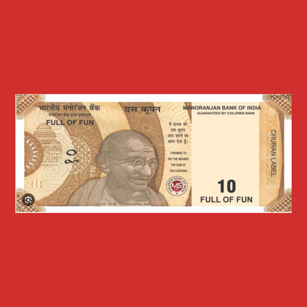 10 Coupon Manoranjan Bank 50 Notes Packet Children Play - Collection Bazzar