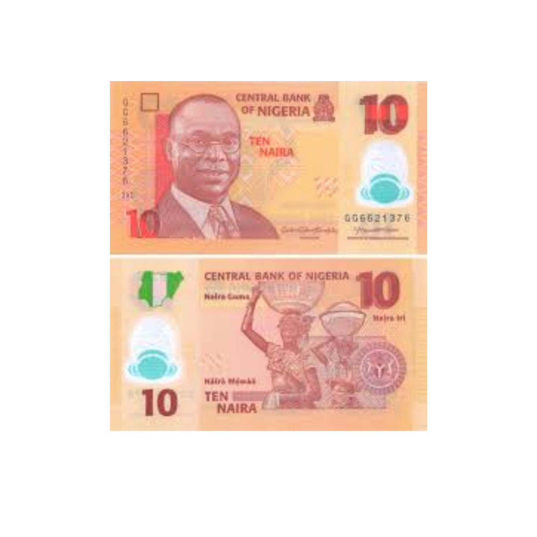 10 Naira bank of Nigeria unc condition - Collection Bazzar