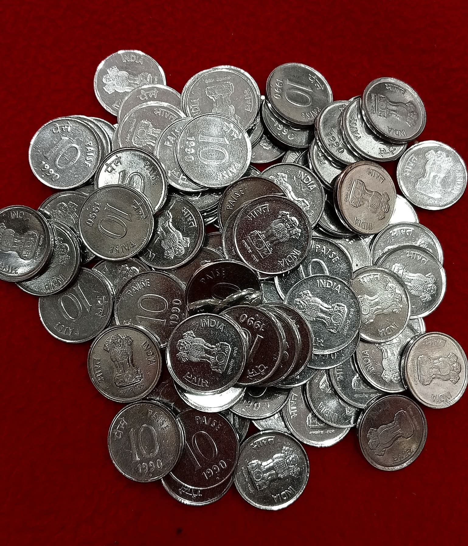 10 PAISE  MIX YEAR BOMBAY  

 UNC TO GEM UNC GRADE 

 50 PIECS LOT - Collection Bazzar