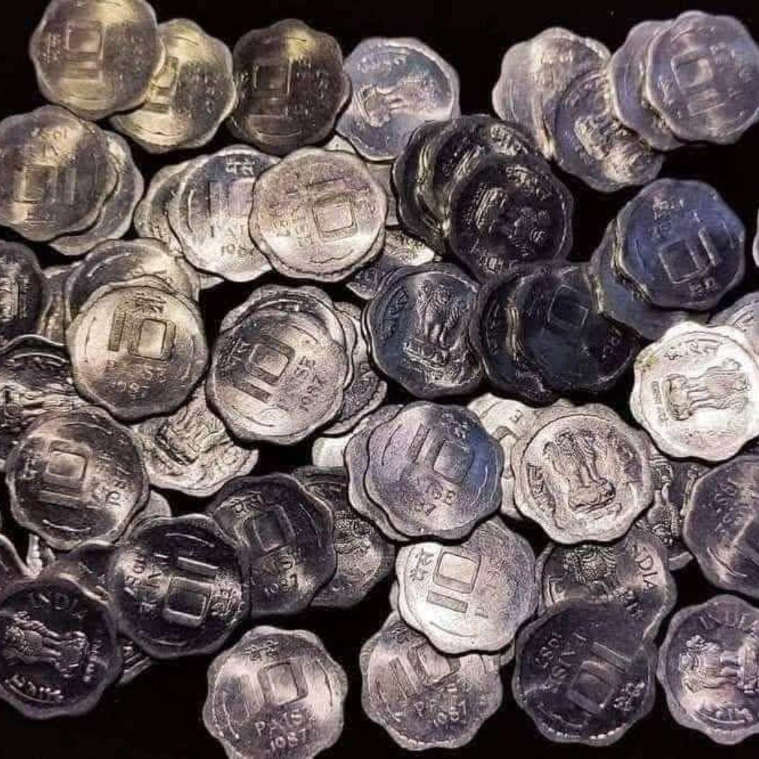 10 Paisa Alluminium Magnisium Mix Mint Mix Year Gem UNC  qty 100 - Collection Bazzar