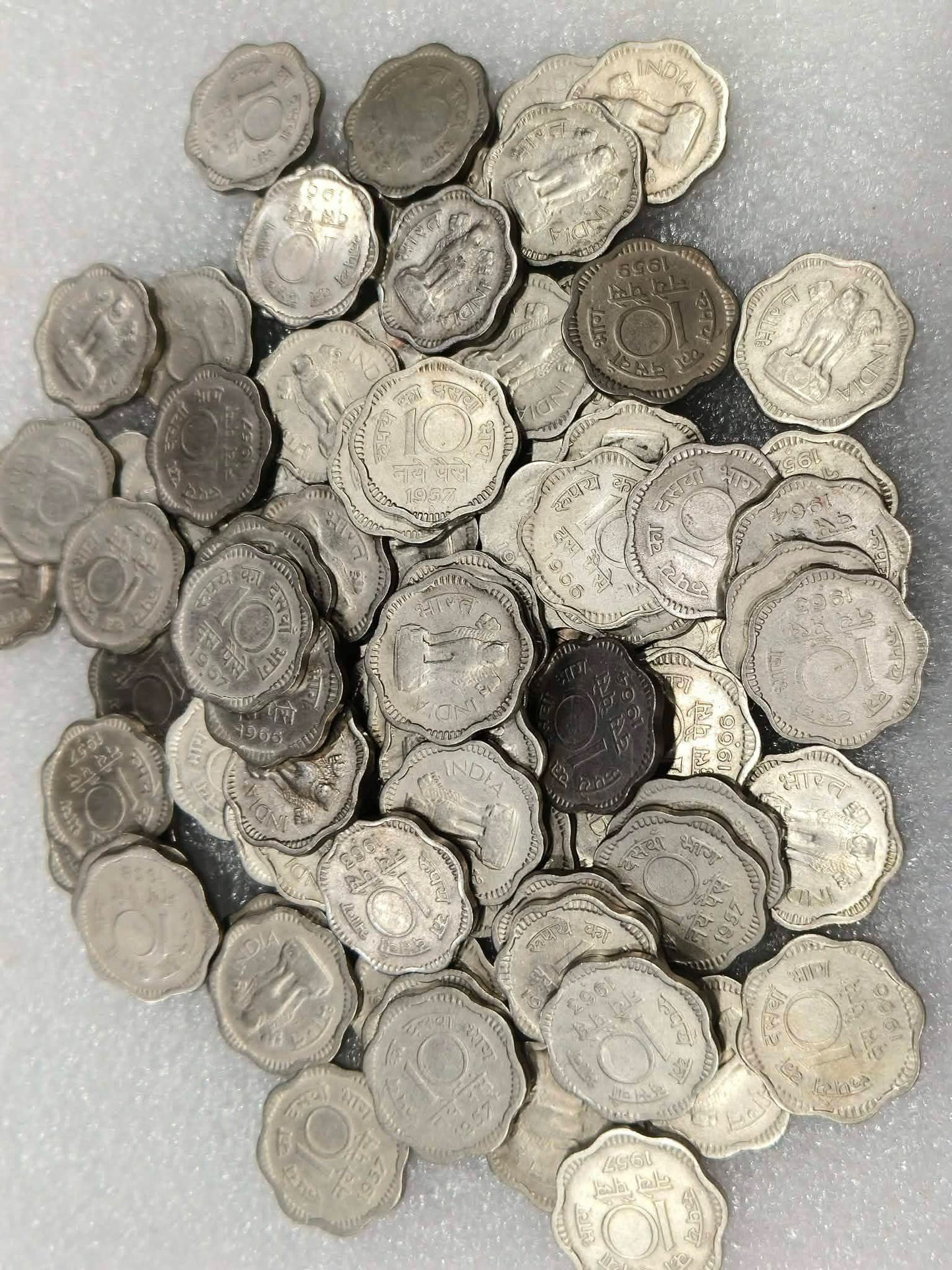 10 Paisa Copper Nickel Mix Mint Mix Year Cond Xf qty 100PCs - Collection Bazzar