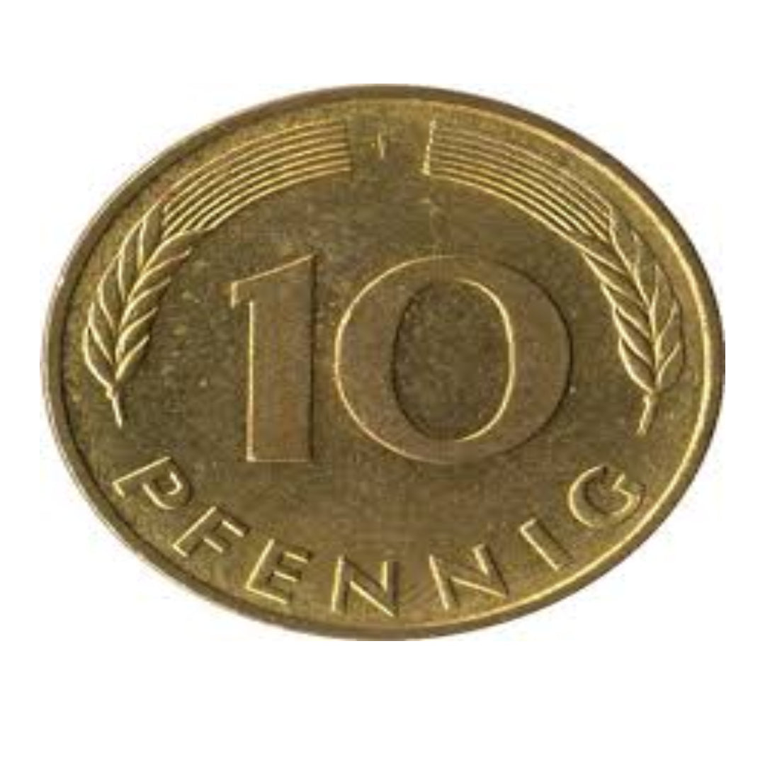 10 Pfennig Germany Coin | German Currency | Pre-Euro Collectible - Collection Bazzar