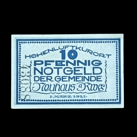 10 Pfennigs Local banknotes Weimar Republic Municipality of Neuhaus am Rennweg - Collection Bazzar